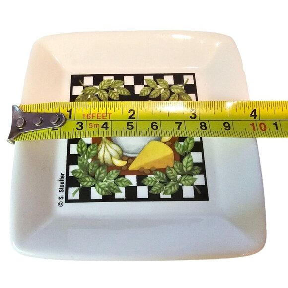 S. Stouffer Set Of 4 Square Decorative Coasters Fruit Kitchen Themed Home Decor - Picture 3 of 9